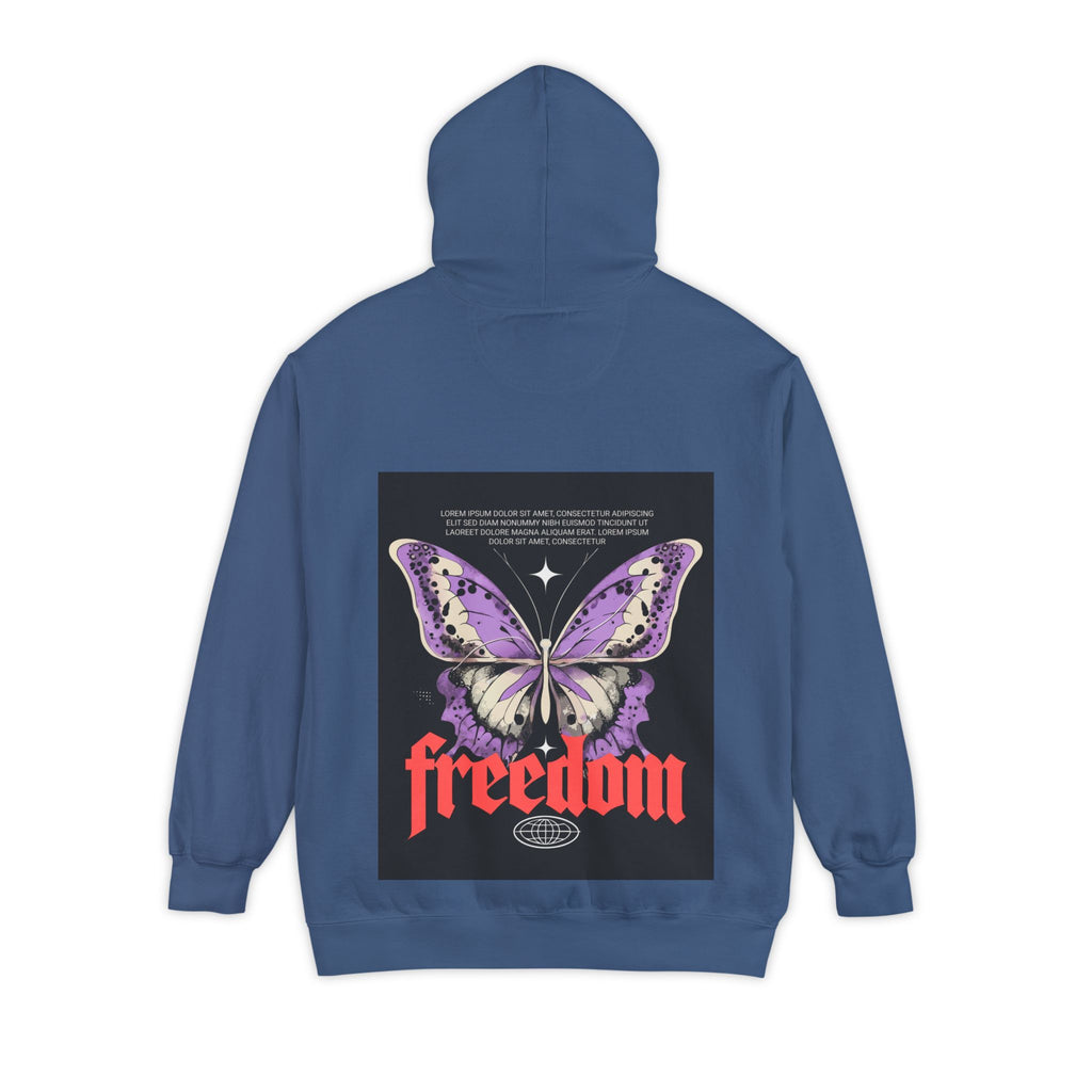 Freedom Butterfly Graphic Hoodie, Unisex Cozy Sweatshirt, Perfect for Gifting, Trendy Lifestyle Apparel, Spring Fashion Must-Have