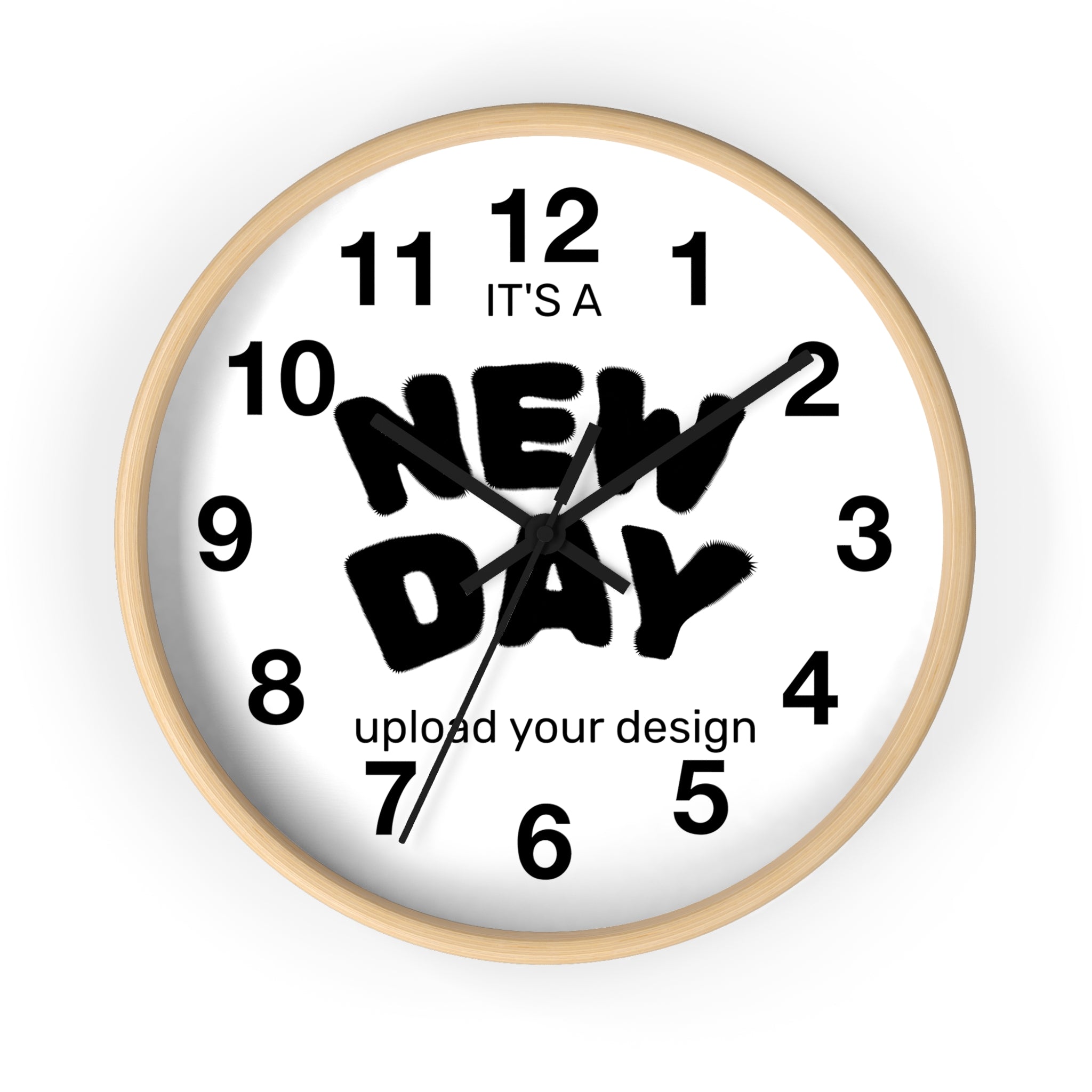 Motivational Wall Clock - It's A New Day, Home Decor, Gift for Her, Inspirational Office Decor, Modern Wall Art