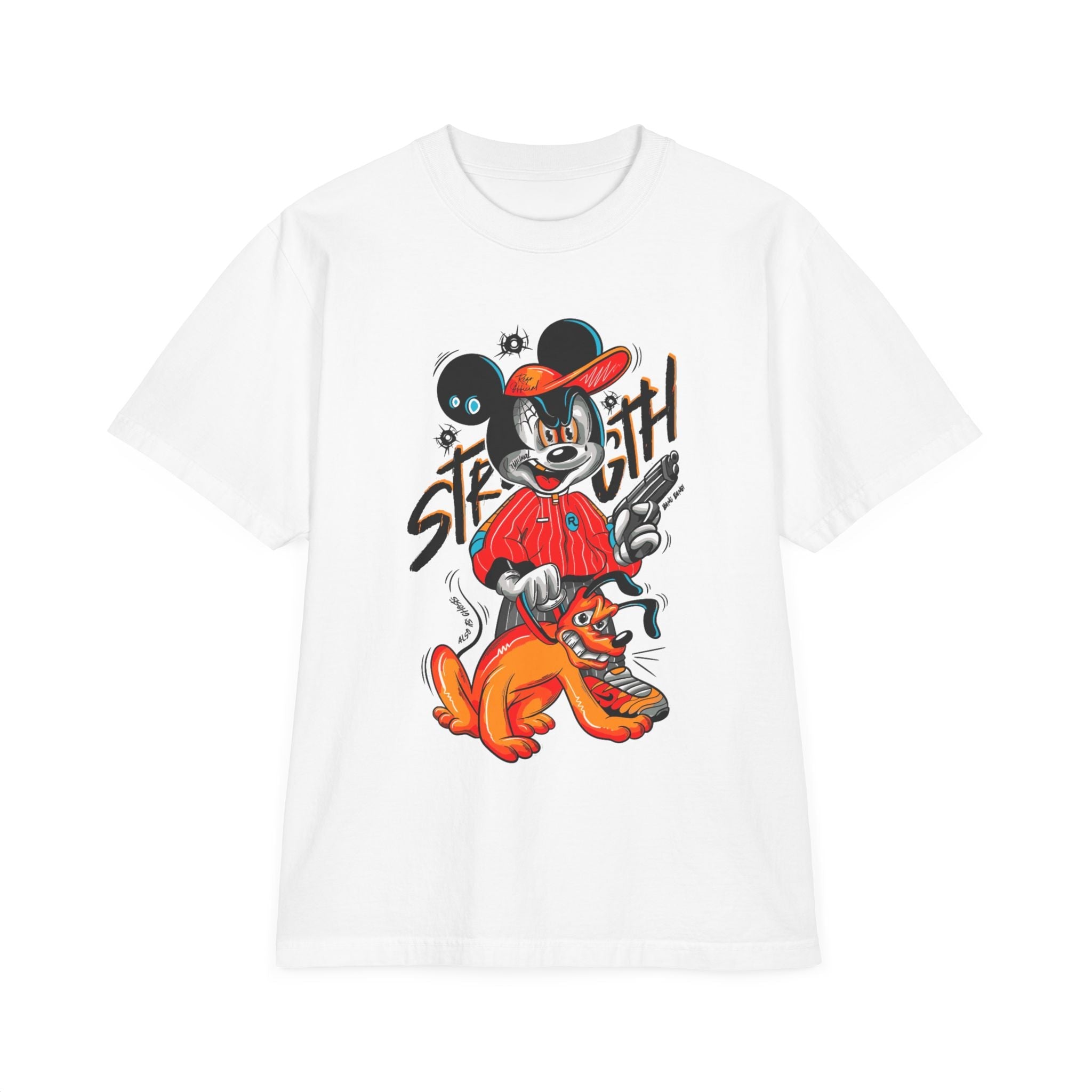 Streetwise Graphic T-Shirt - 'Straight' Retro Cartoon Design Printify