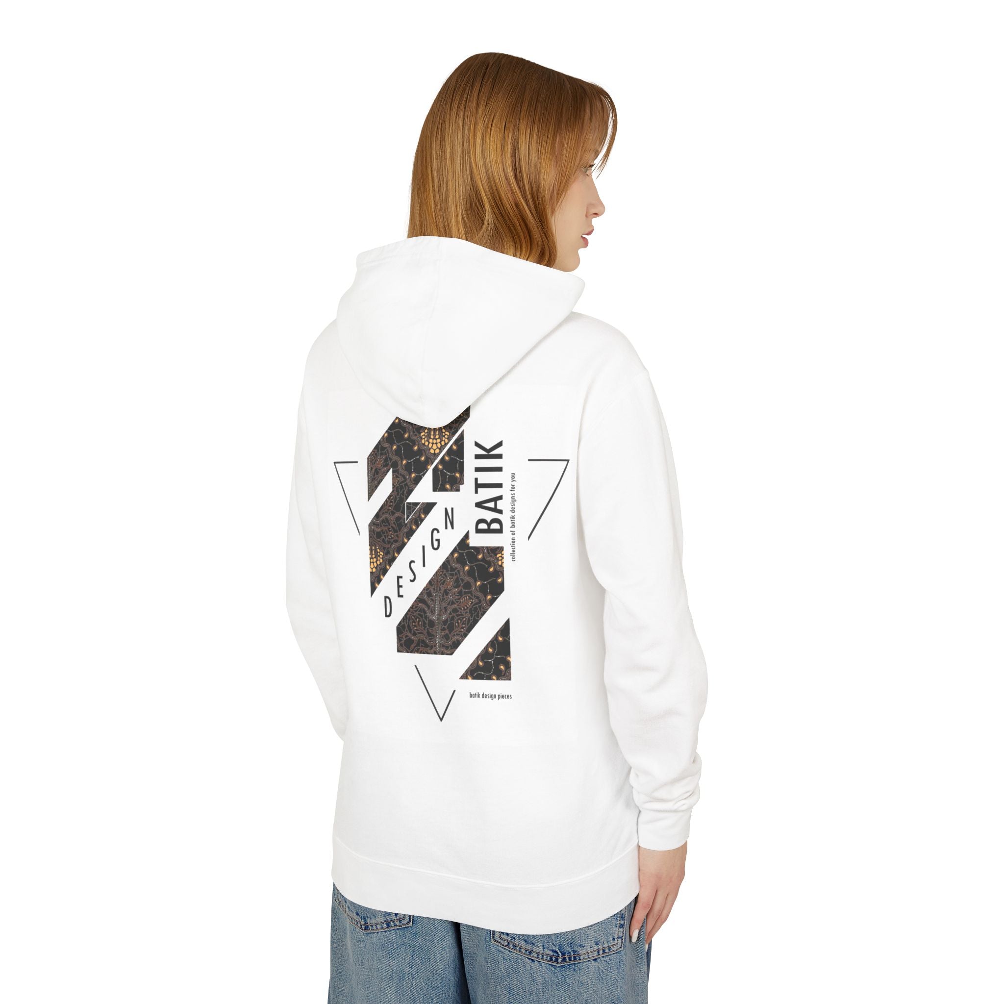 Modern Batik Lightweight Hoodie - Unique Gift for Him & Her