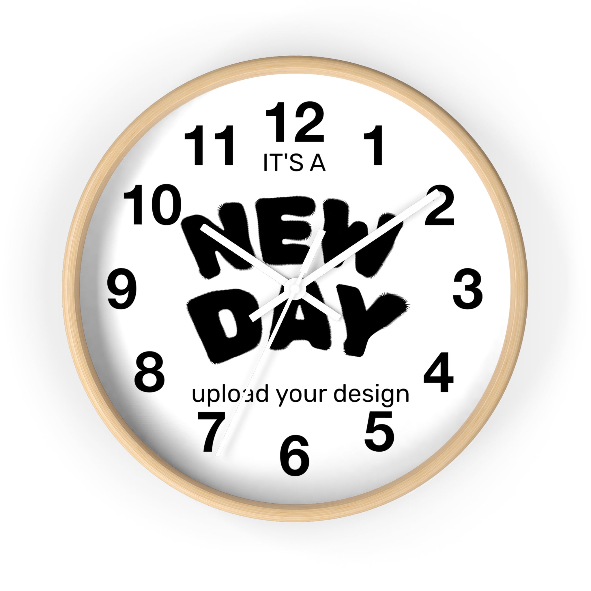 Motivational Wall Clock - It's A New Day, Home Decor, Gift for Her, Inspirational Office Decor, Modern Wall Art