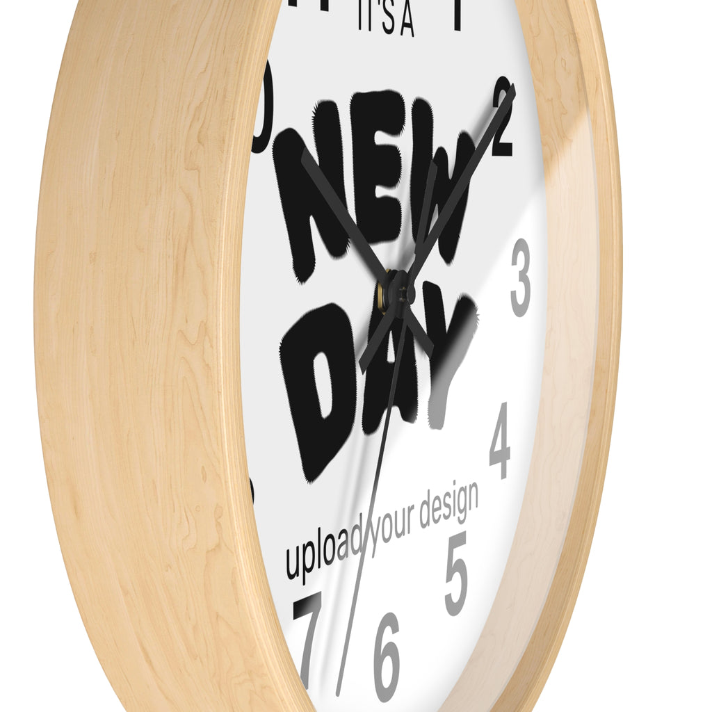 Motivational Wall Clock - It's A New Day, Home Decor, Gift for Her, Inspirational Office Decor, Modern Wall Art