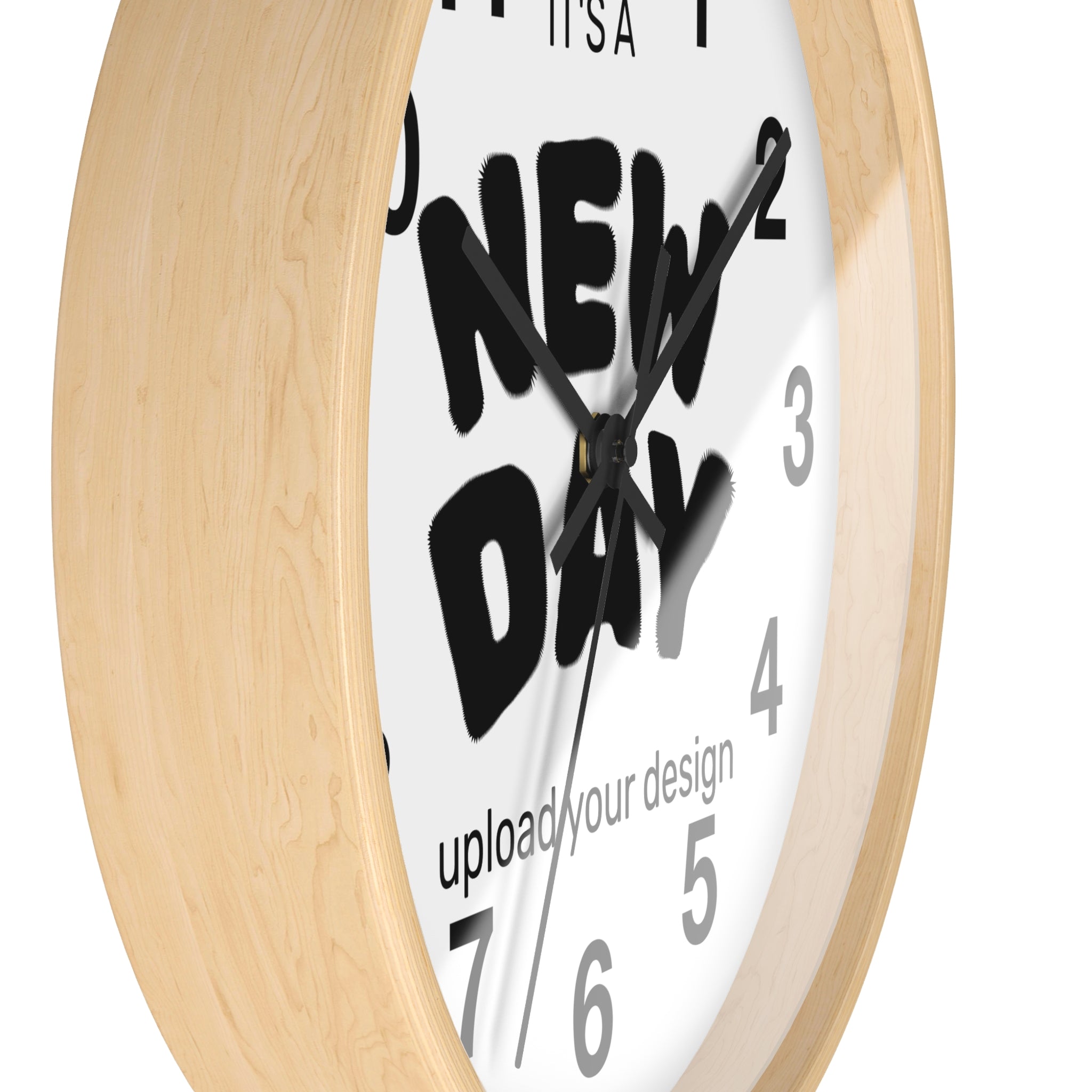 Motivational Wall Clock - It's A New Day, Home Decor, Gift for Her, Inspirational Office Decor, Modern Wall Art