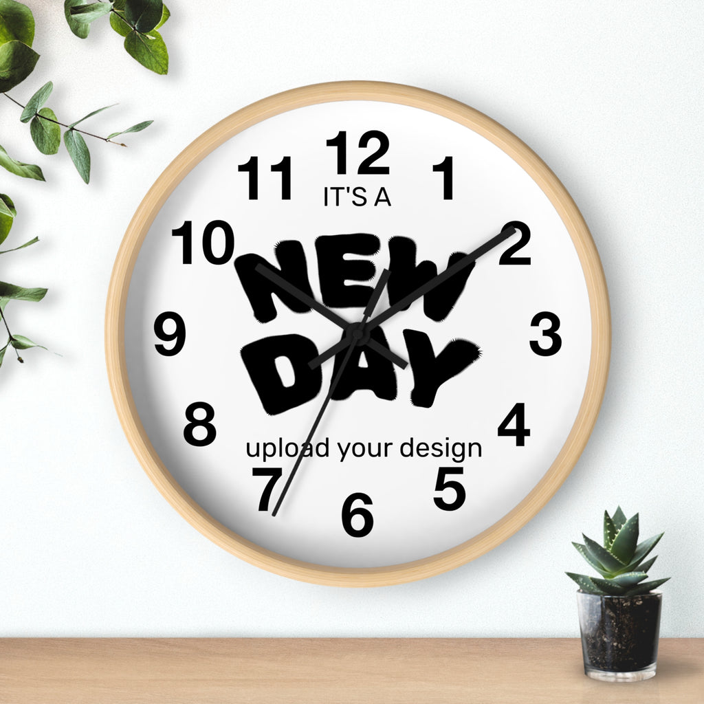 Motivational Wall Clock - It's A New Day, Home Decor, Gift for Her, Inspirational Office Decor, Modern Wall Art