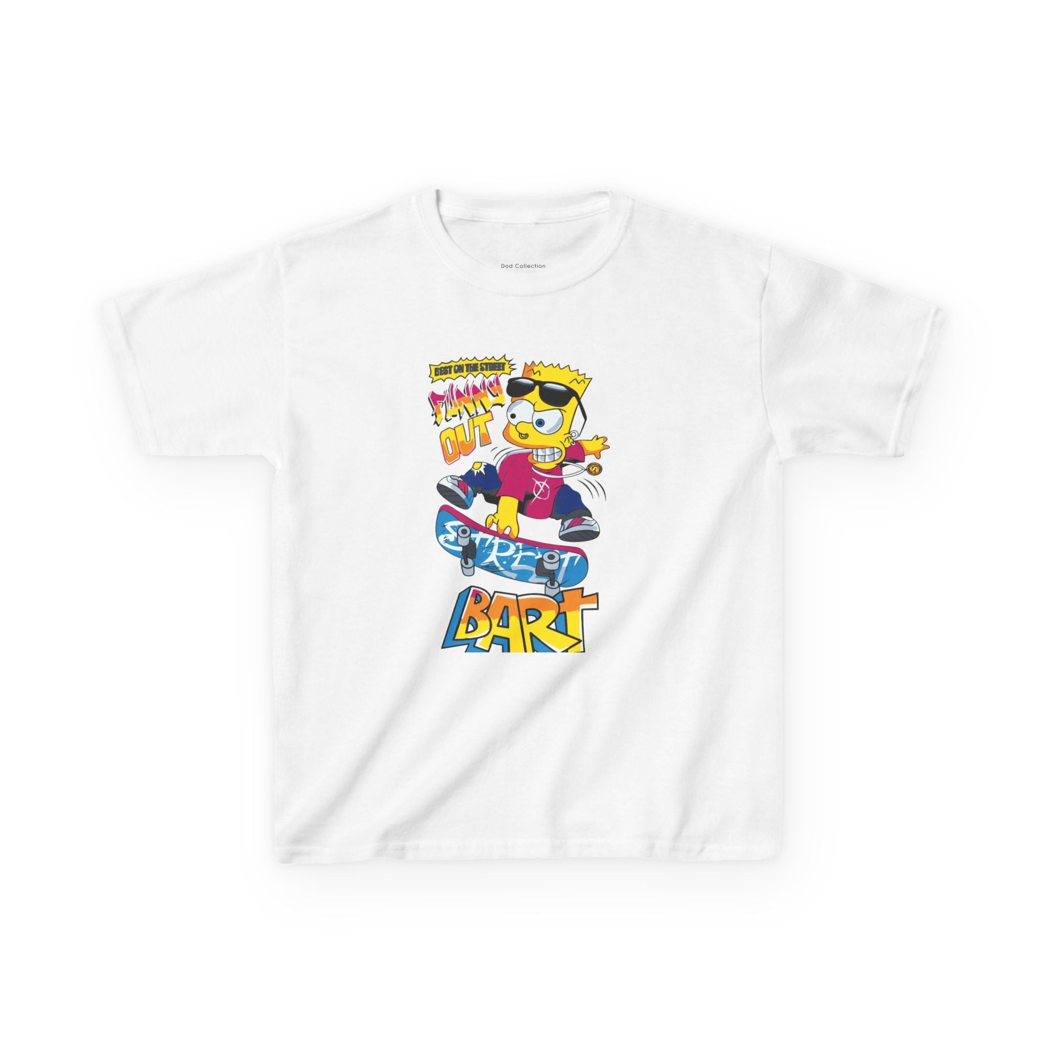 Skater Kid Graphic Tee  'Stay Rad' Skateboard Cartoon Kids T-Shirt Printify