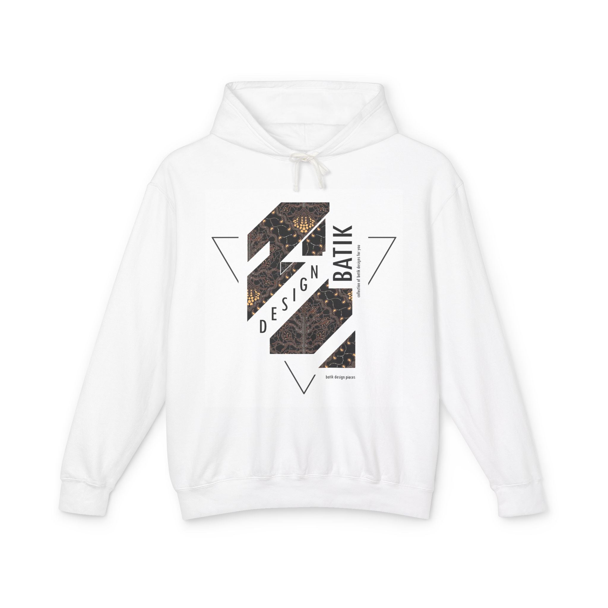Modern Batik Lightweight Hoodie - Unique Gift for Him & Her