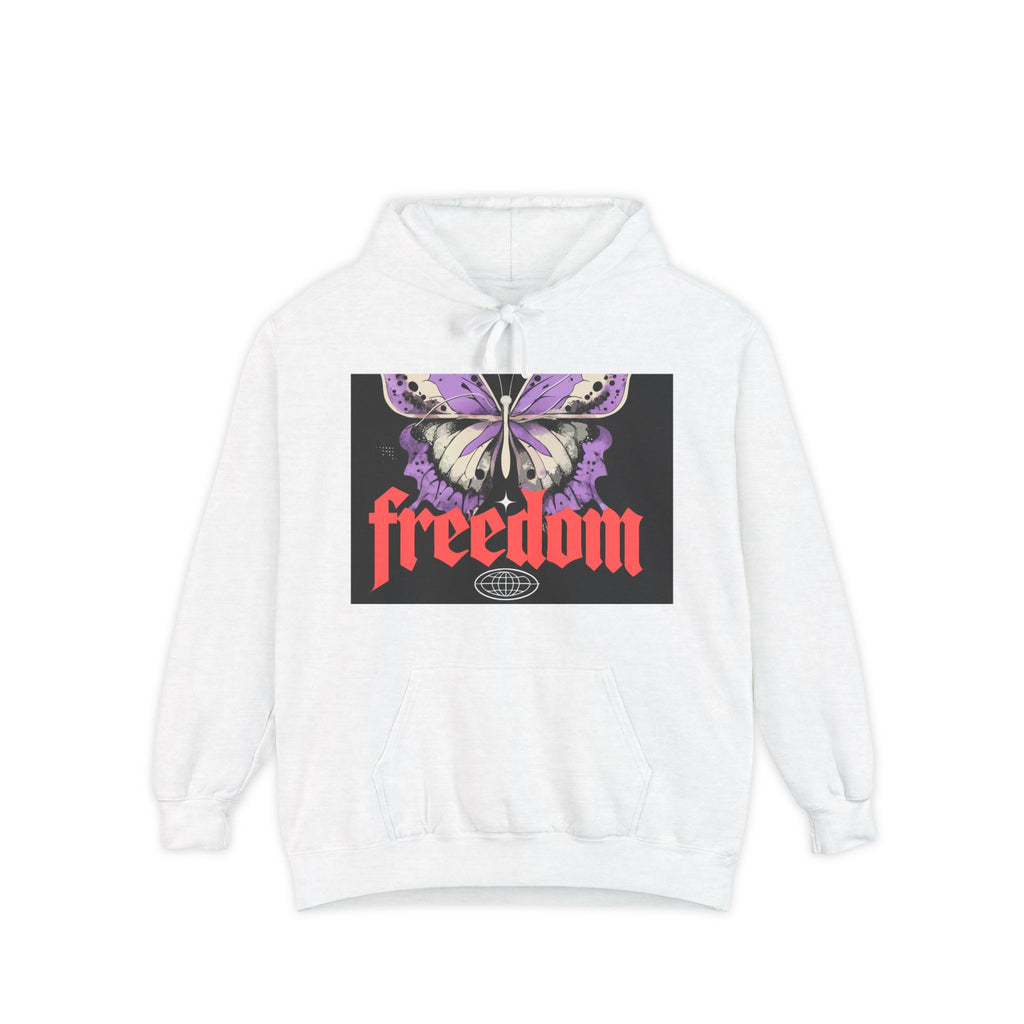 Freedom Butterfly Graphic Hoodie, Unisex Cozy Sweatshirt, Perfect for Gifting, Trendy Lifestyle Apparel, Spring Fashion Must-Have