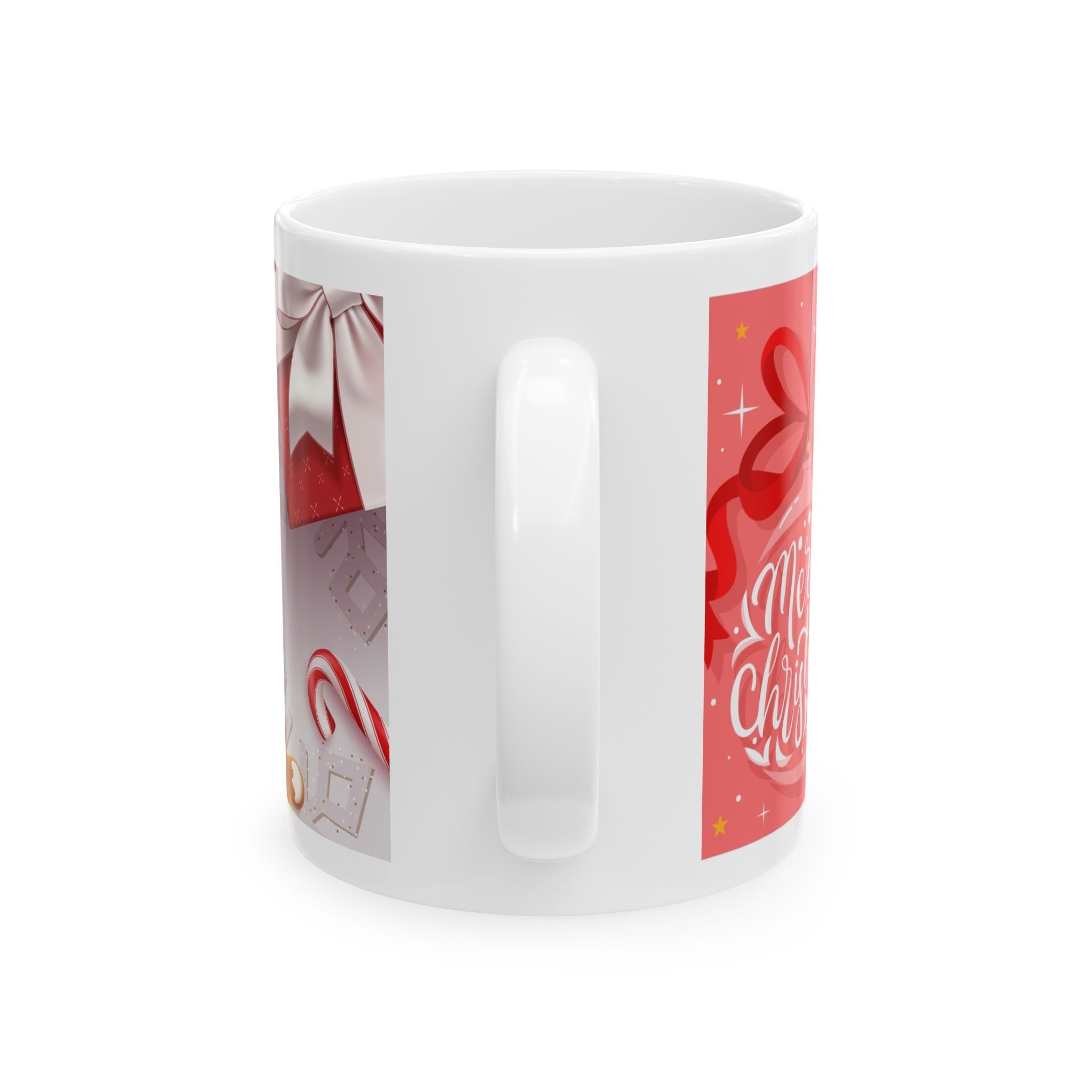 Christmas Photo Mug , Personalized Merry Christmas Ceramic Coffee Cup (11oz/15oz) Printify