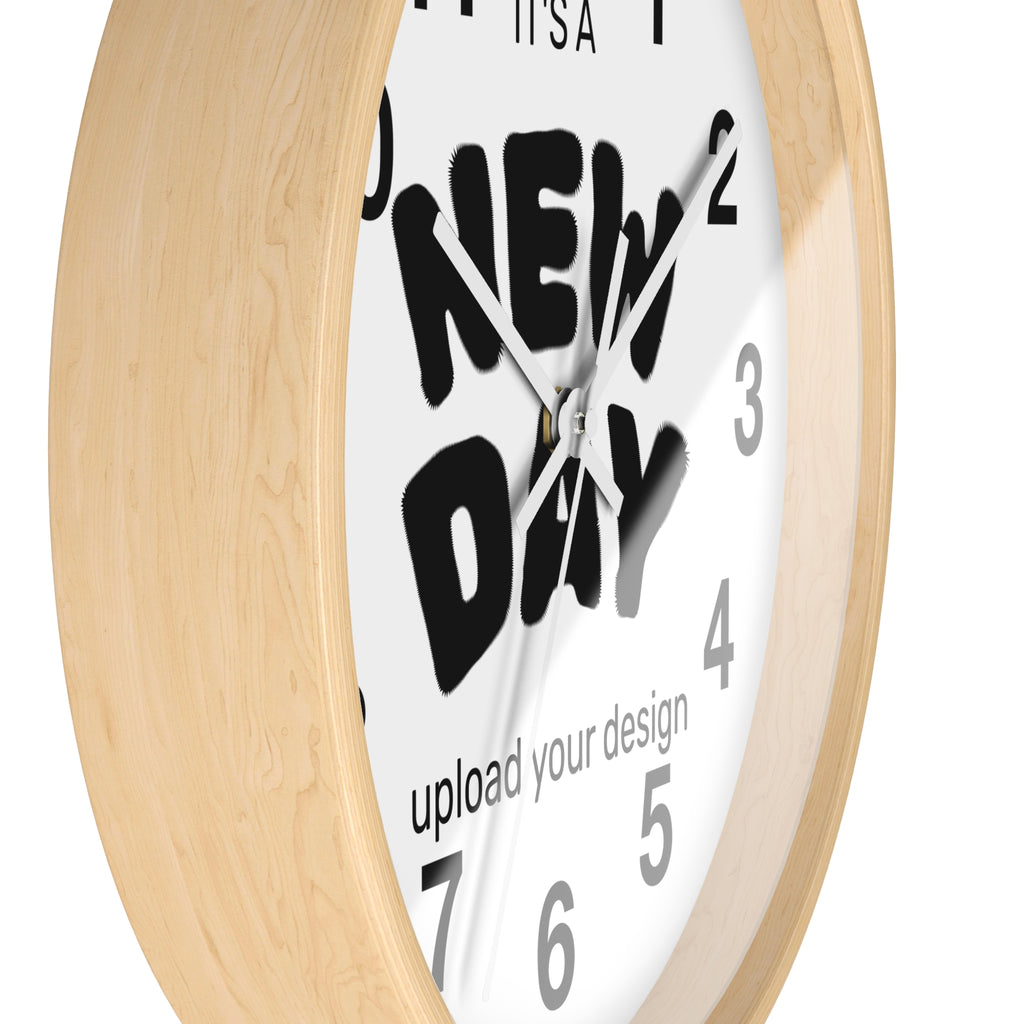 Motivational Wall Clock - It's A New Day, Home Decor, Gift for Her, Inspirational Office Decor, Modern Wall Art