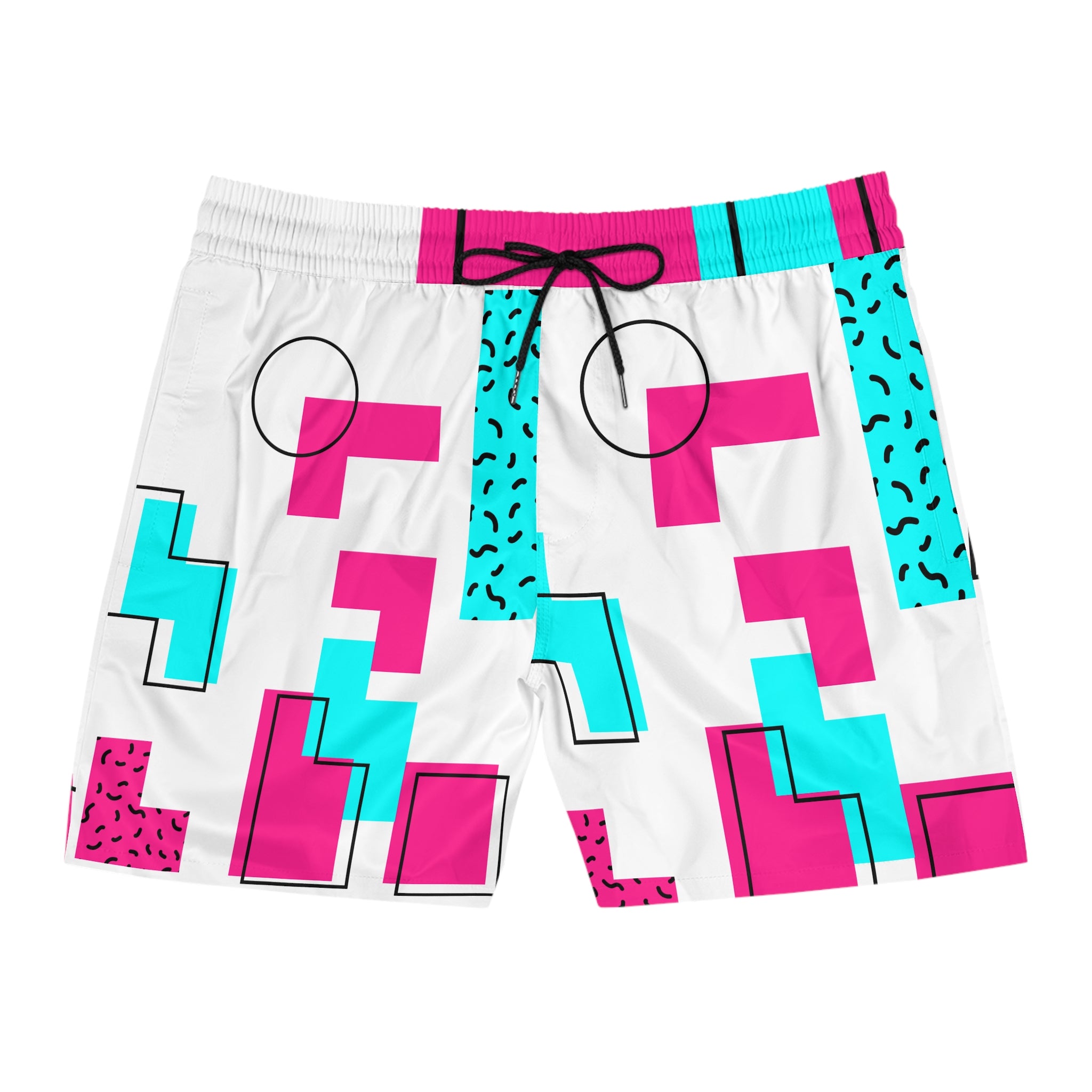 Swim Shorts - Colorful Geometric Print for Summer Fun