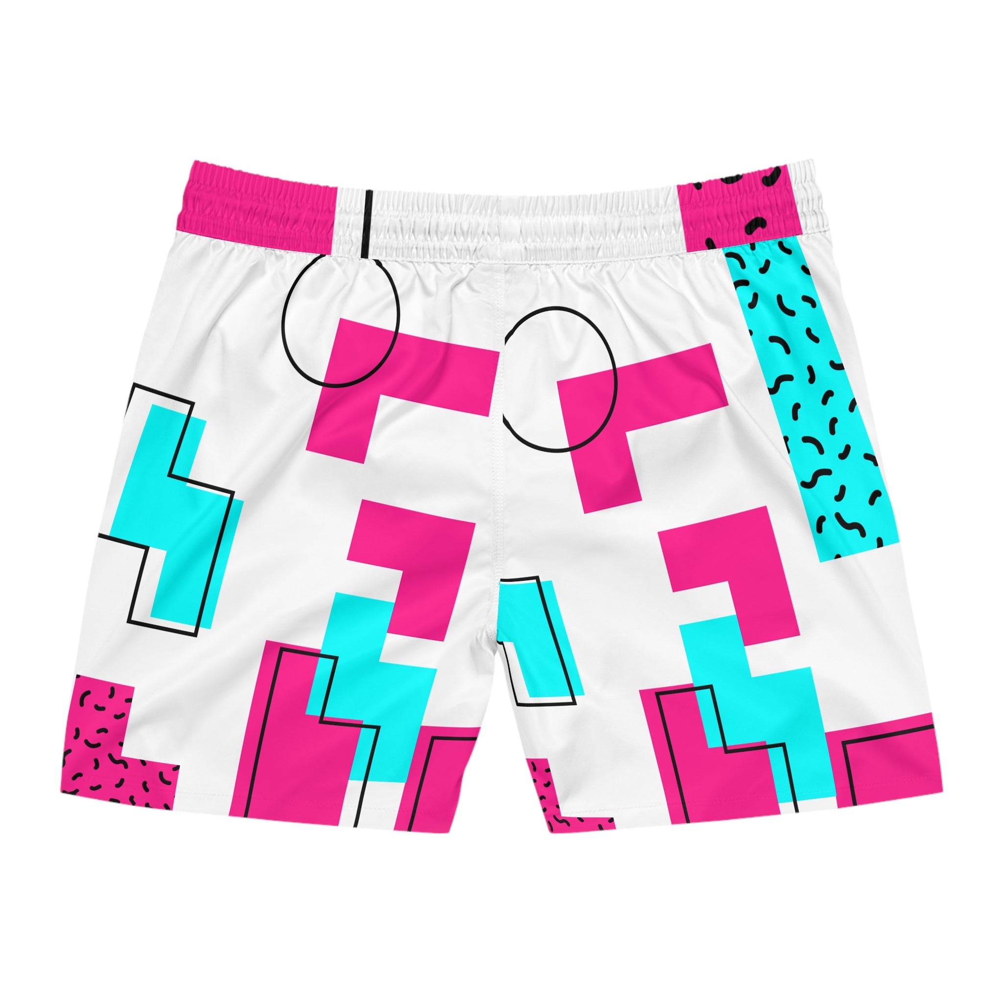 Swim Shorts - Colorful Geometric Print for Summer Fun