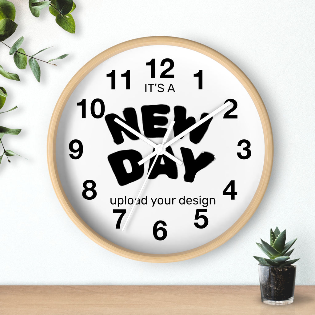 Motivational Wall Clock - It's A New Day, Home Decor, Gift for Her, Inspirational Office Decor, Modern Wall Art