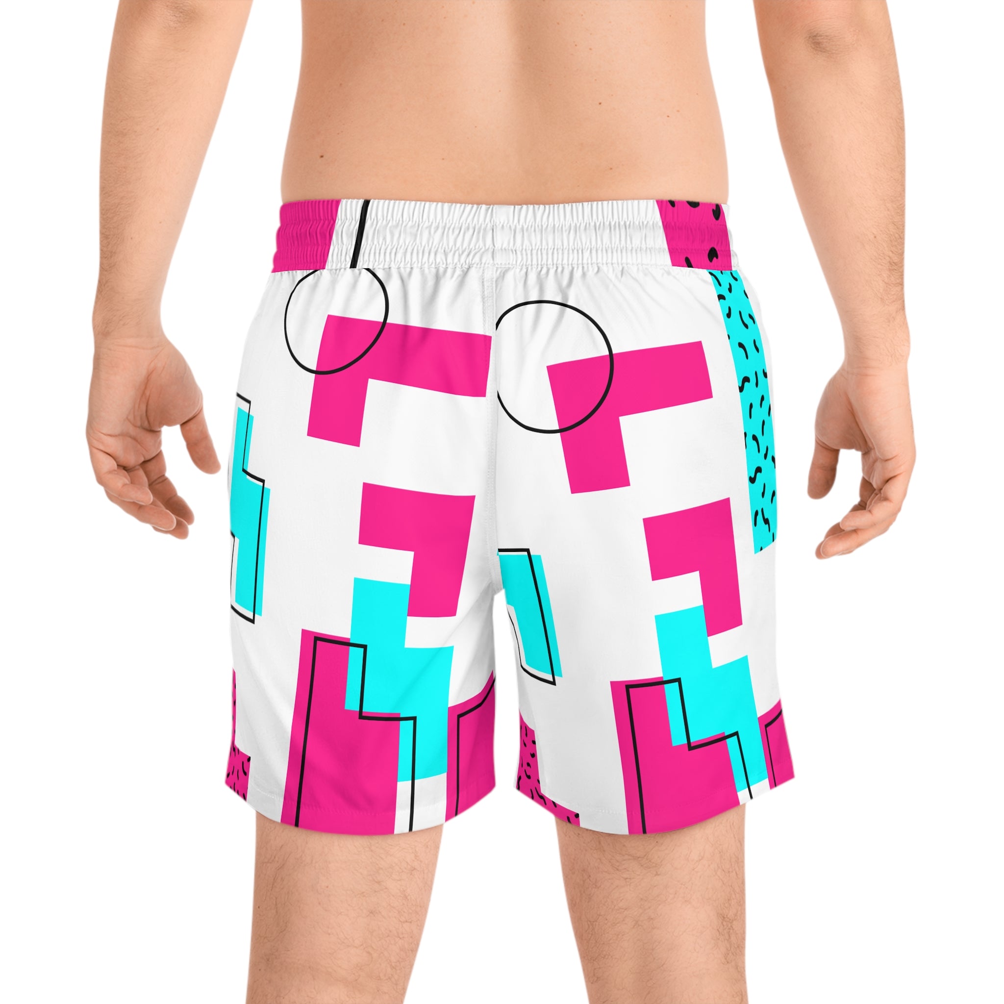 Swim Shorts - Colorful Geometric Print for Summer Fun