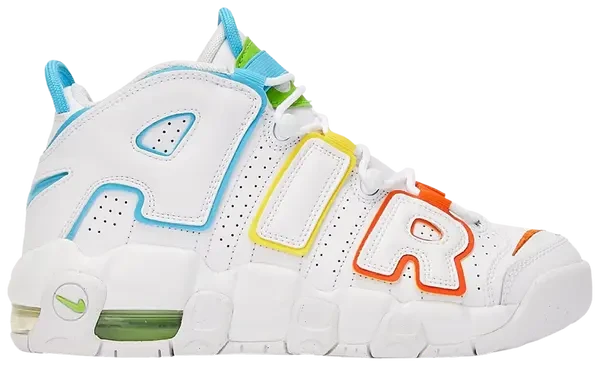 Nike Air More Uptempo White Multi-Color (GS) Donienstore