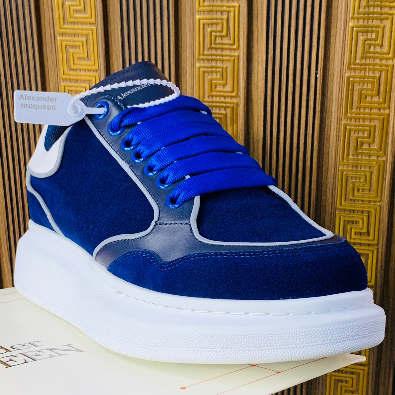 Blue Suede Luxury Sneakers | Men’s Designer-Style Shoes Donienstore