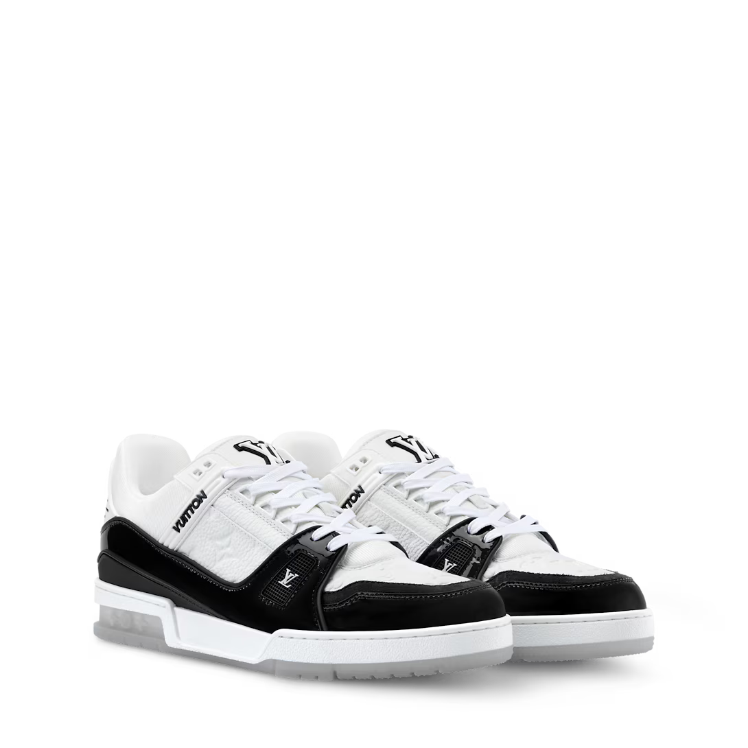 Luxury Black Monogram Sneaker – Designer-Inspired Streetwear, Unisex Premium Shoe