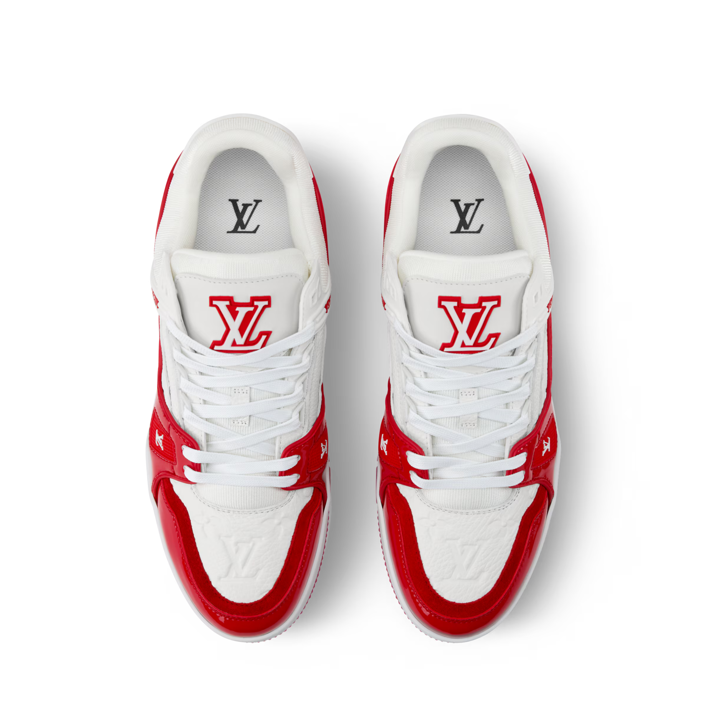Luxury Red Monogram Sneaker – Designer-Inspired Streetwear, Unisex Premium Shoe