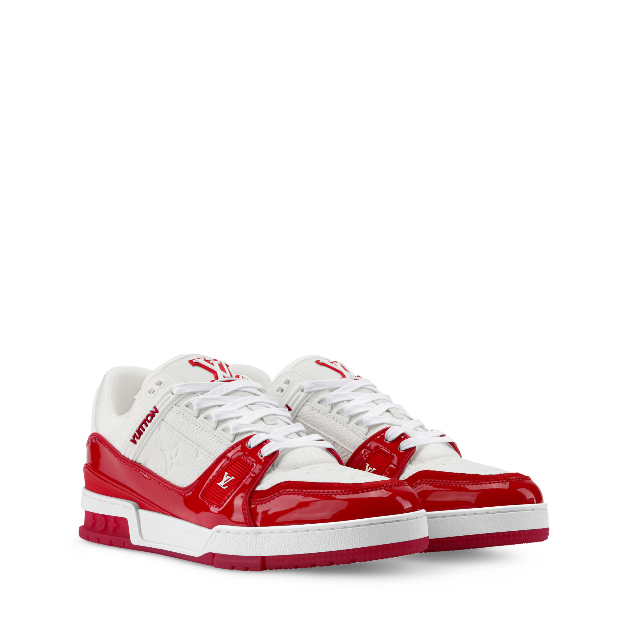 Luxury Red Monogram Sneaker – Designer-Inspired Streetwear, Unisex Premium Shoe