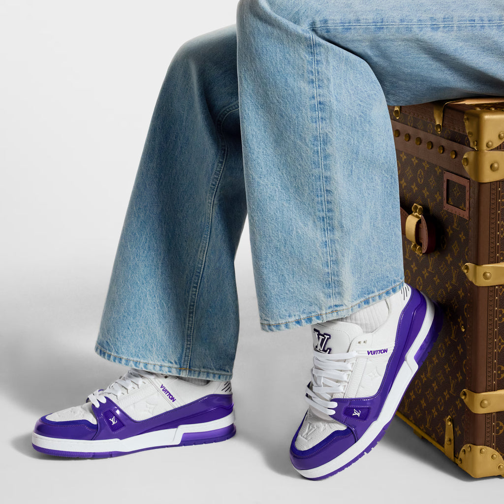 Luxury Purple Monogram Sneaker – Designer-Inspired Streetwear, Unisex Premium Shoe
