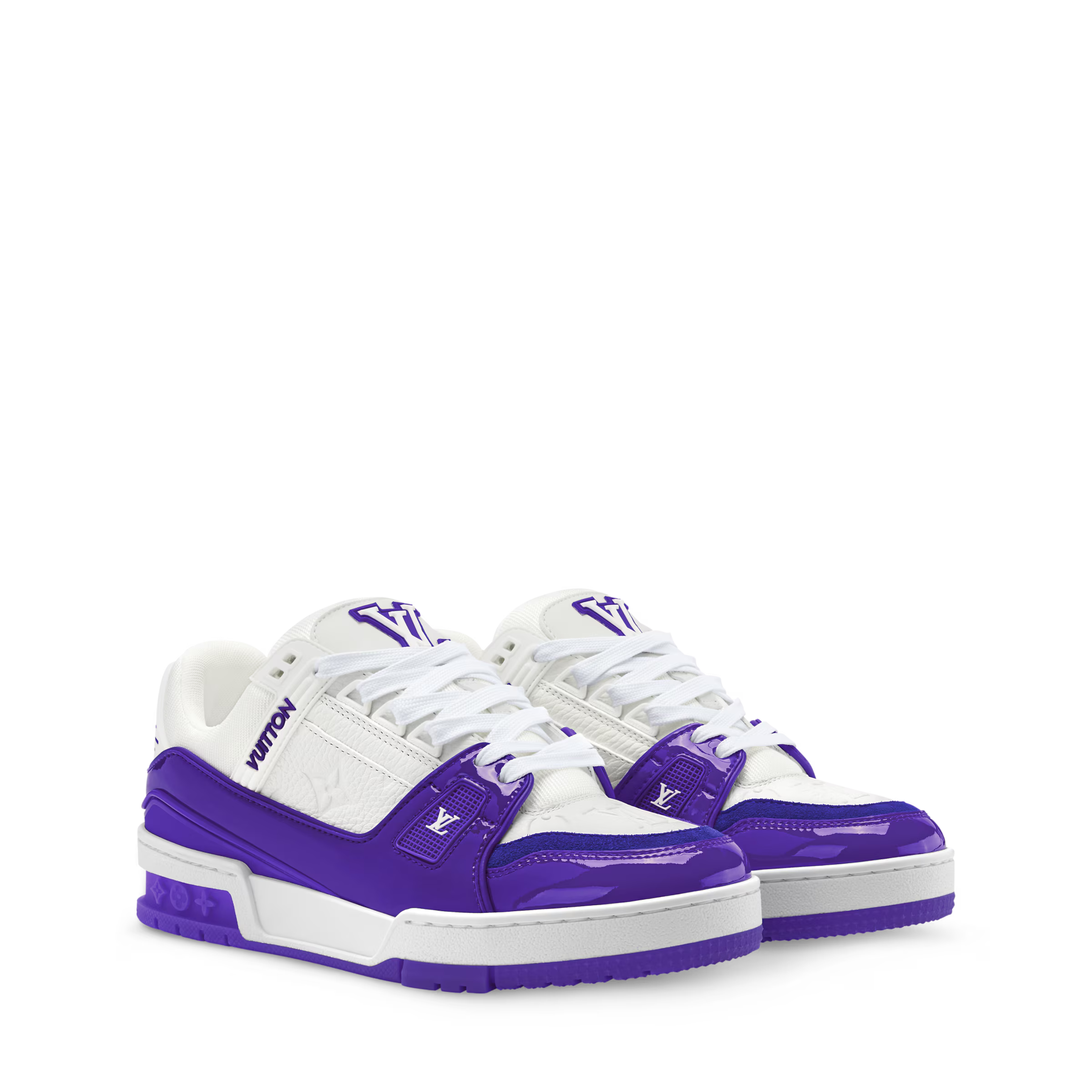 Luxury Purple Monogram Sneaker – Designer-Inspired Streetwear, Unisex Premium Shoe