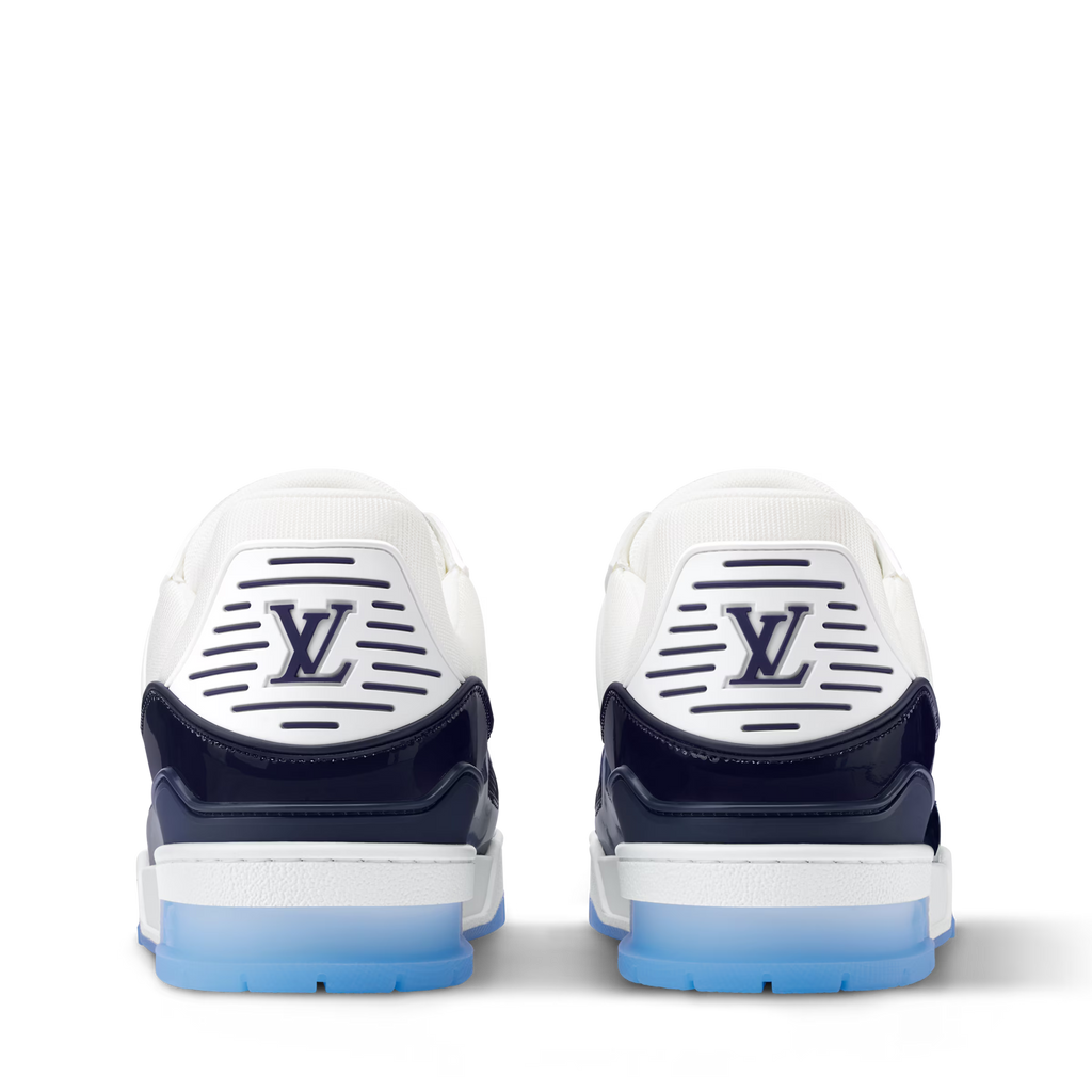 Luxury Blue Monogram Sneaker – Designer-Inspired Streetwear, Unisex Premium Shoe