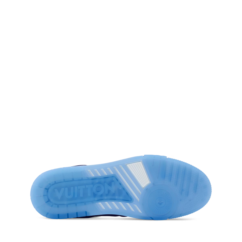 Luxury Blue Monogram Sneaker – Designer-Inspired Streetwear, Unisex Premium Shoe