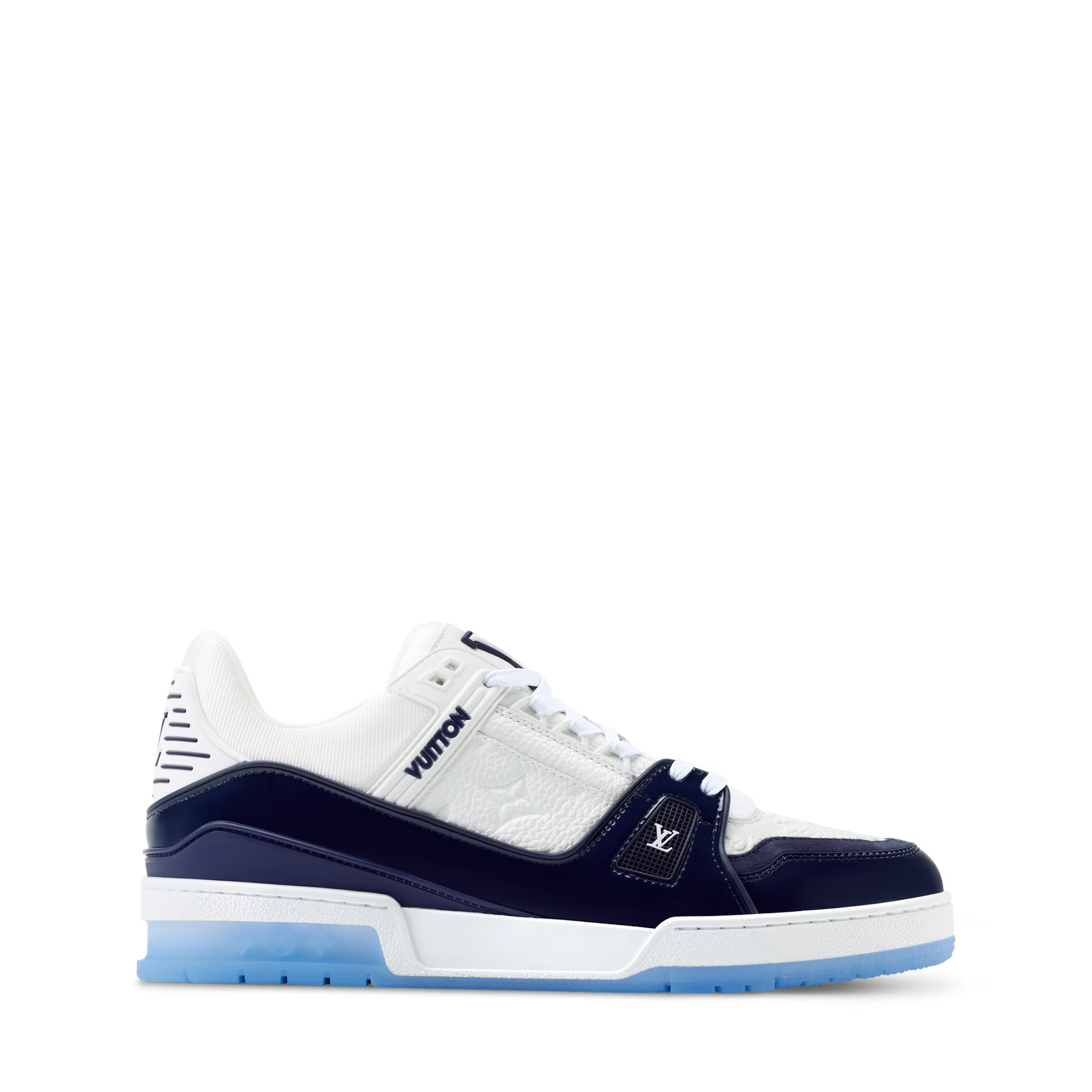 Luxury Blue Monogram Sneaker – Designer-Inspired Streetwear, Unisex Premium Shoe